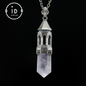 Amethyst Pendant 925 Silver, Gothic Tower Necklace, Statement Jewelry Totem Talisman, Gift for Her, Birthday Jewelry Idea