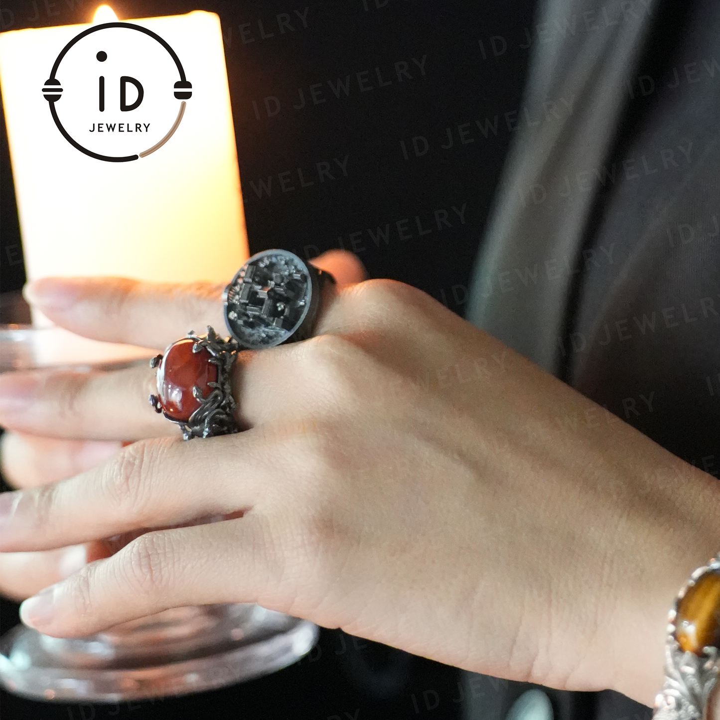 Handgefertigter Cyberpunk-Ring | Industrieschmuck | Mikrochip-Design | Gothic-Geek-Ring 