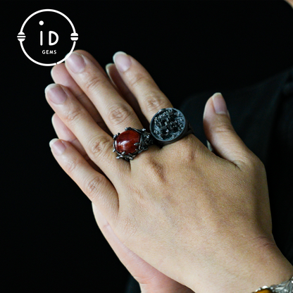Handgefertigter Cyberpunk-Ring | Industrieschmuck | Mikrochip-Design | Gothic-Geek-Ring 