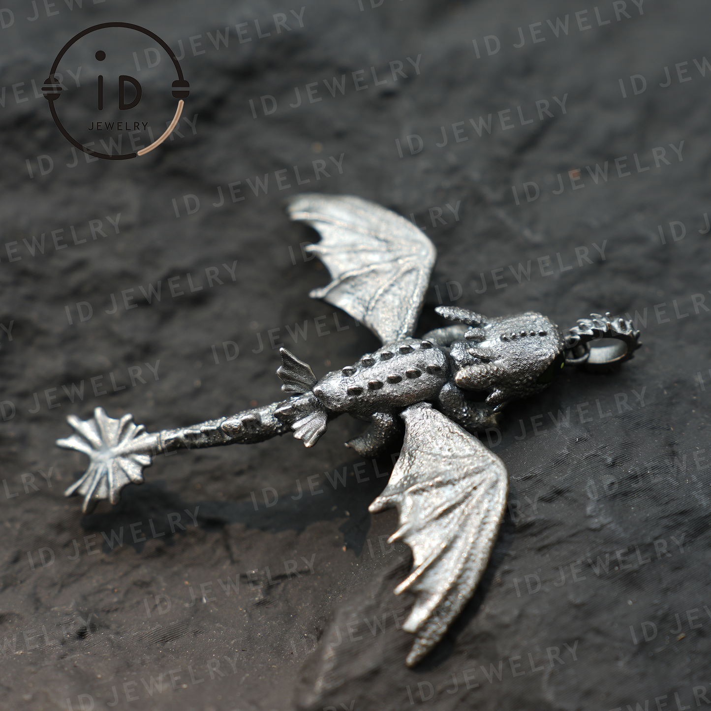 Fantasy Dragon Pendant with Enamel Finish, Handmade Toothless Inspired Jewelry, Unique Gift for How to Train Your Dragon Fans