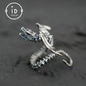 Dragon Ring with phantom quartz| Handmade Gothic Jewelry| Mystical Bone Ring| Fantasy Dragon Ring| Magic Silver Ring