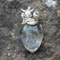 Fuchsgeist-Kristallanhänger – handgefertigter Schmuck aus 925er Sterlingsilber mit Phantomquarz, einzigartiger Fantasy-Anhänger, perfektes Geschenk für besondere Anlässe